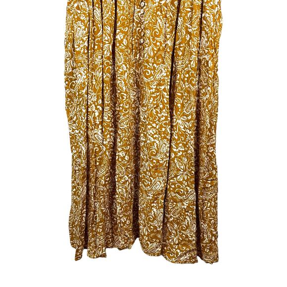 eShakti Wayward Fancies Sz 2X Floral V Neck Smocked Midi Dress Cottagecore Boho - Picture 3 of 14